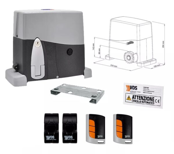 KIT Motor VDS AG FUTURE 230V para Puerta Corredera 800Kg